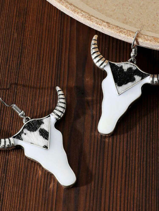 Cowprint Bull Earrings