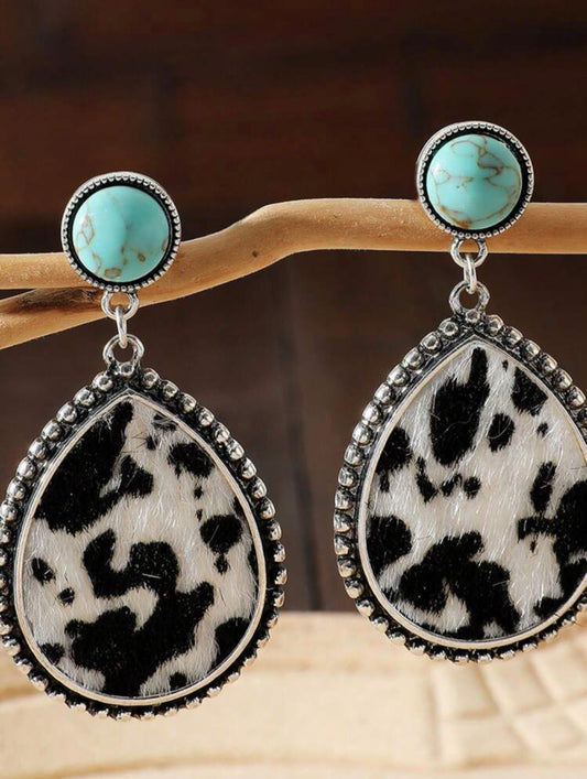 Cowprint Earrings
